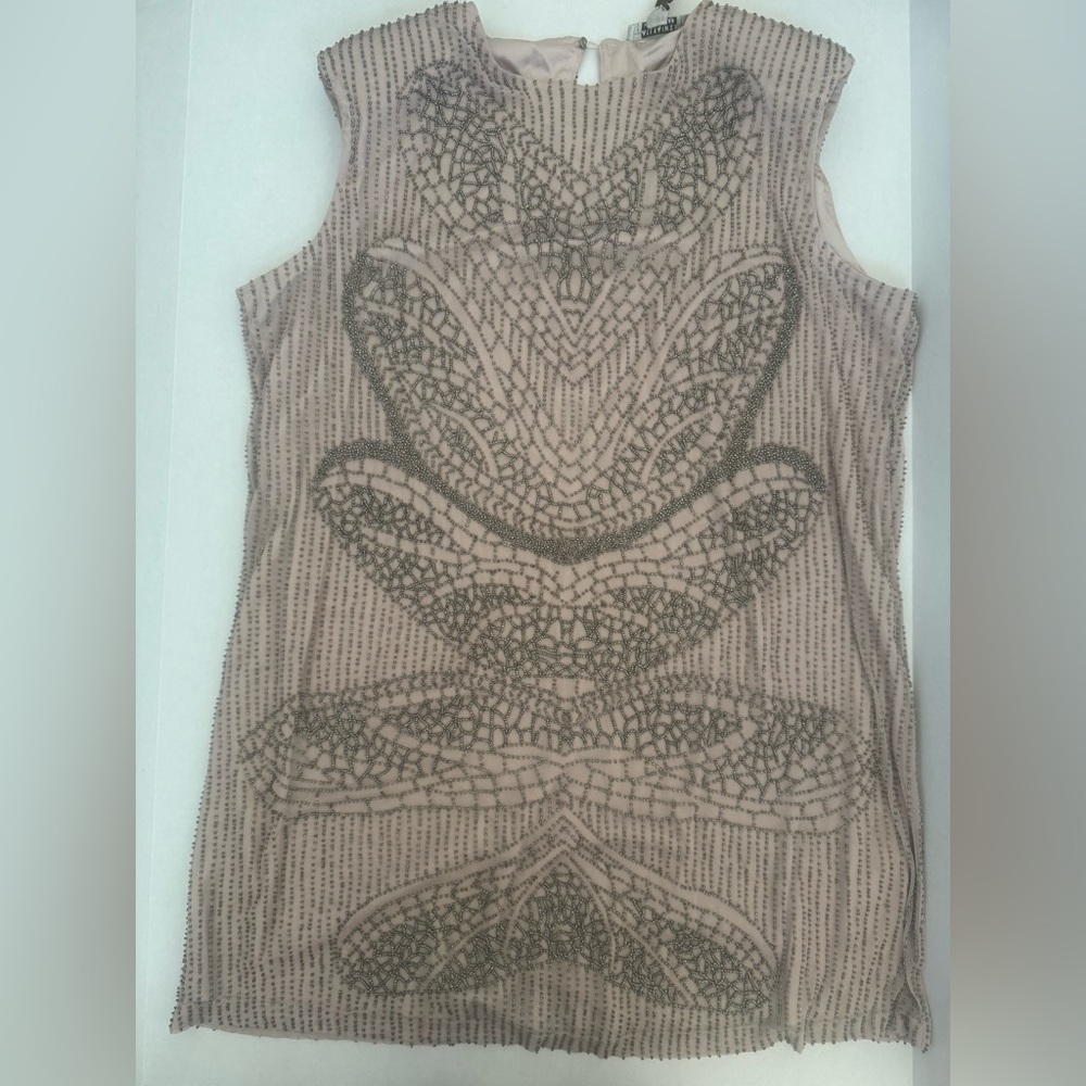 All Saints ilisha boxy bead embellished Mini Dress - Picture 4 of 4